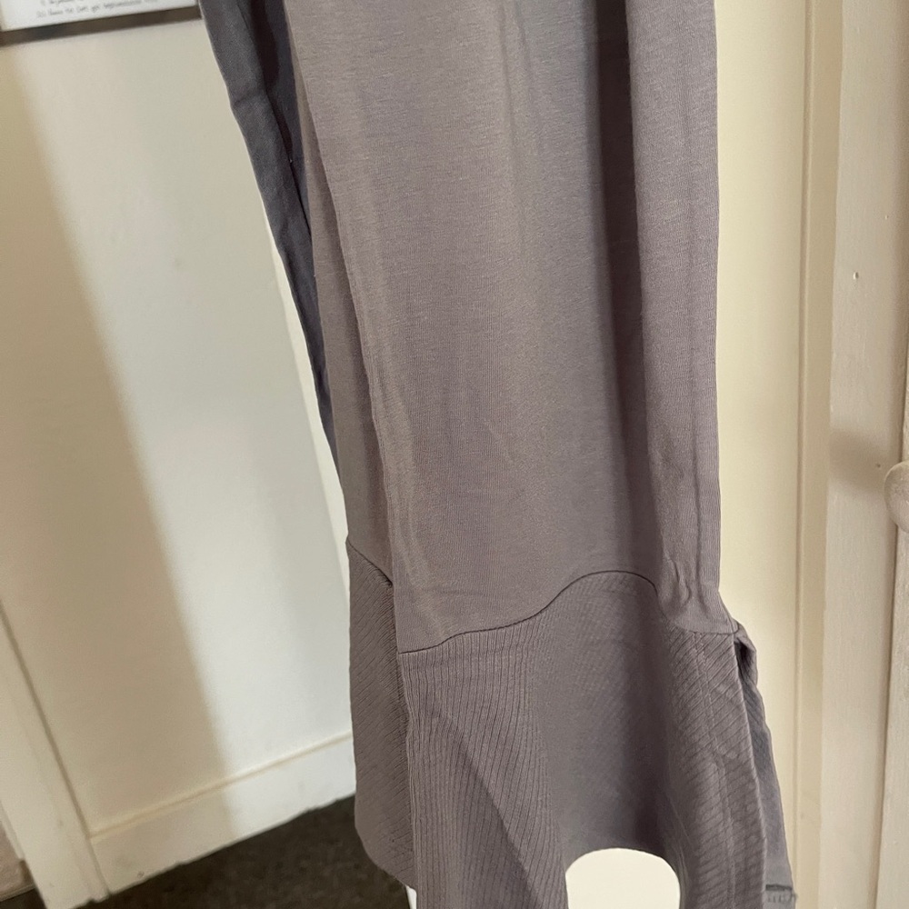 Anybody Pajama Set Grey Size XS wide Leg ruffle Cropped hem - Picture 13 of 13